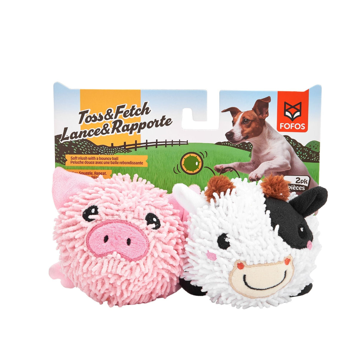 PELOTA DE ANIMALES CERDO Y VACA